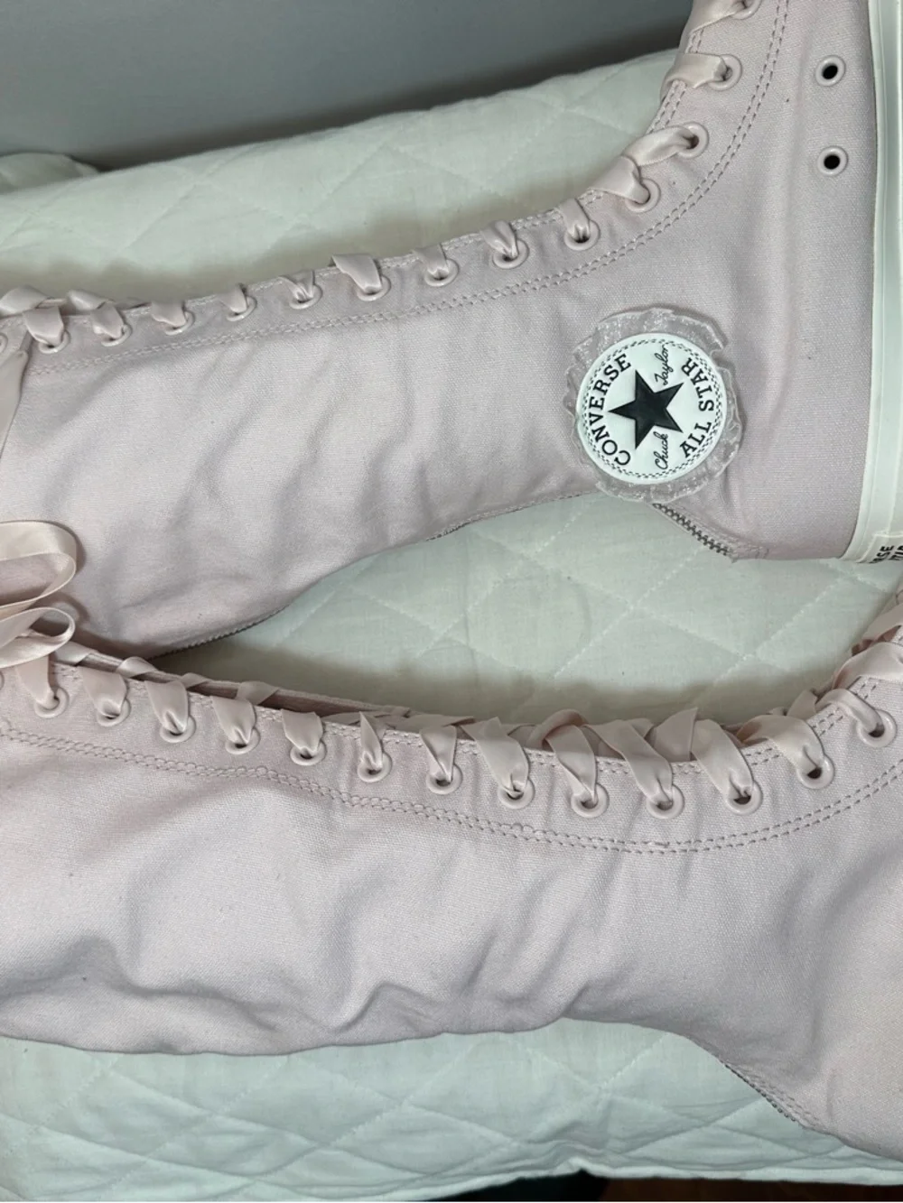 Converse CT All Star XX Hi Top Sneakers Light Pink A11157C Size 10 New Lace Zip - Picture 2 of 11